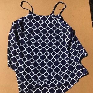 PERFECT FOR SUMMER SIZE M FLOWY BLOUSE HIGH NECK